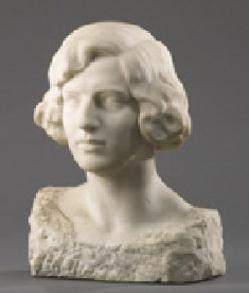 bust of a young woman by Josef Heu; image credit .