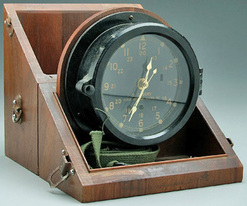 Desk Clock; US Army, M2 Message Center, Bakelite, Walnut Box, 11 inch.