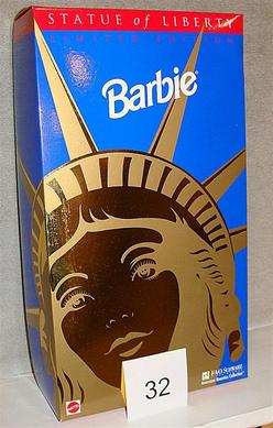 Barbie Doll; FAO Schwarz Statue of Liberty, Box.