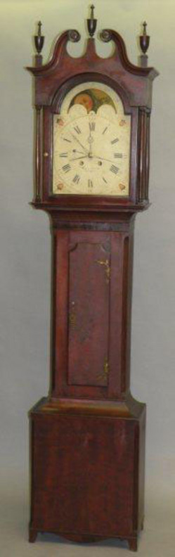 Tall Case Clock; Pennsylvania, Federal, Hoff (George Jr), Cherry ... picture