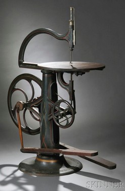 Scroll Saw; Seneca Falls, Victor Model, Double Treadle, 1877 Patent 